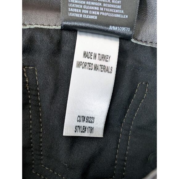 Citizens Of Humanity Harlow Ankle Slim Lambskin Leather Pants in Gray Size 25 - Picture 12 of 16